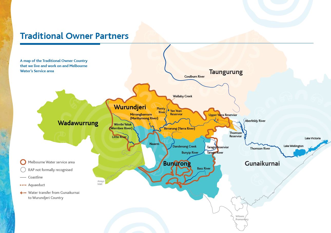 Reconciliation Action Plan Map of Traditional Owner Partners