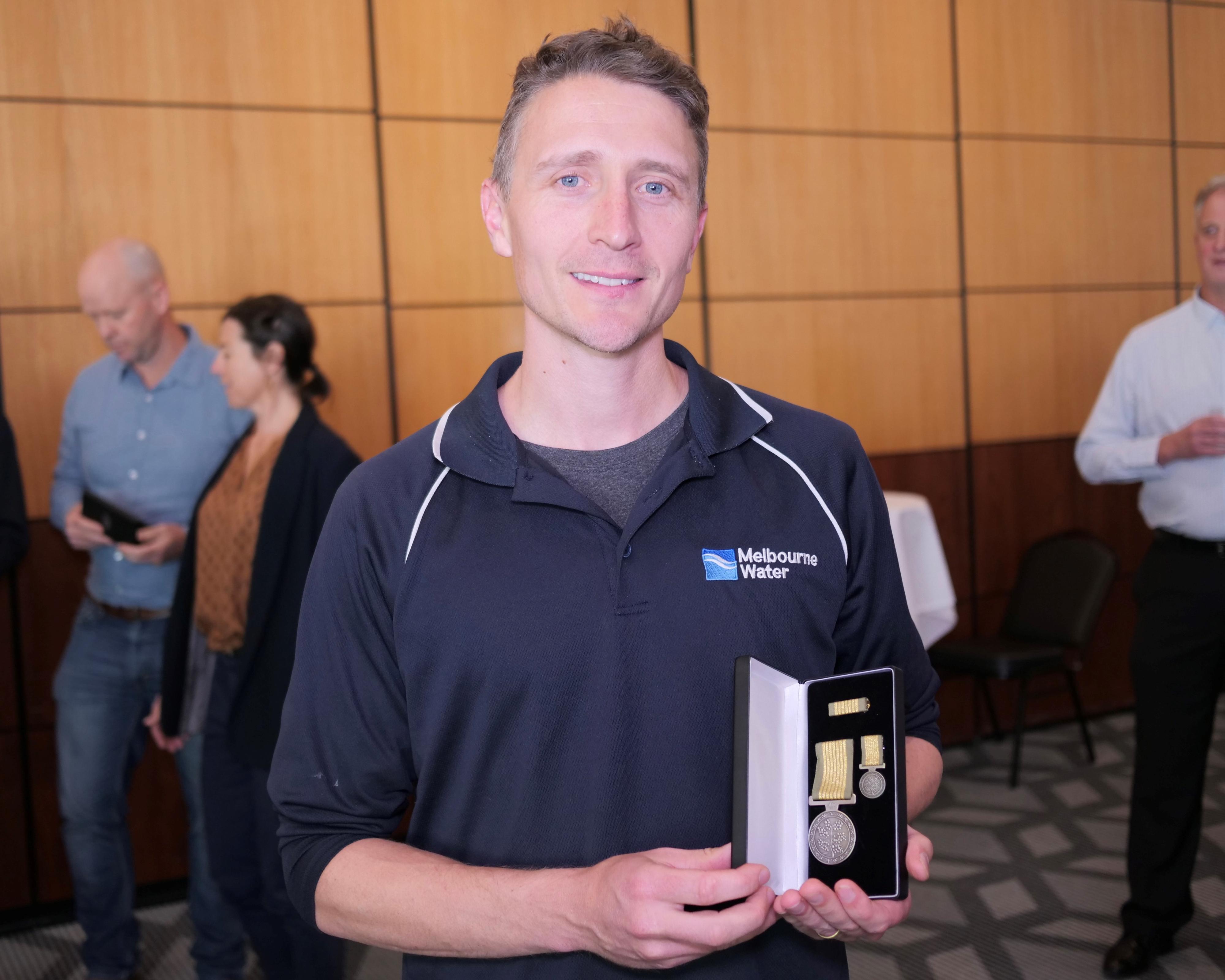 Melbourne Water National Emergency Medal recipient James Wolff