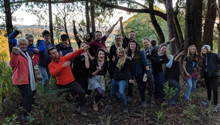 Western Port Intrepid Landcare celebrating their grant.