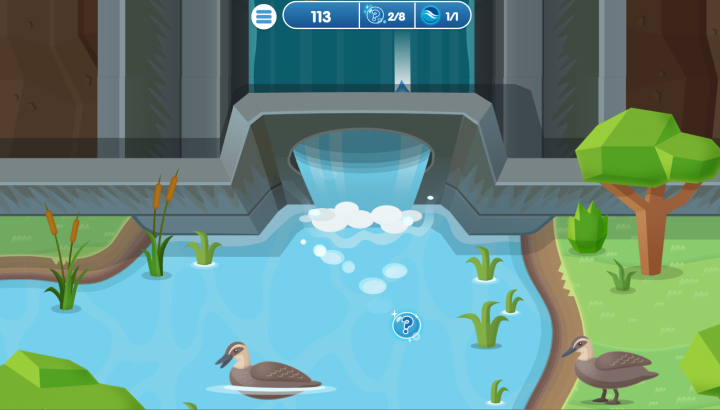 Screenshot of Melbourne Water's Drip Trip Game