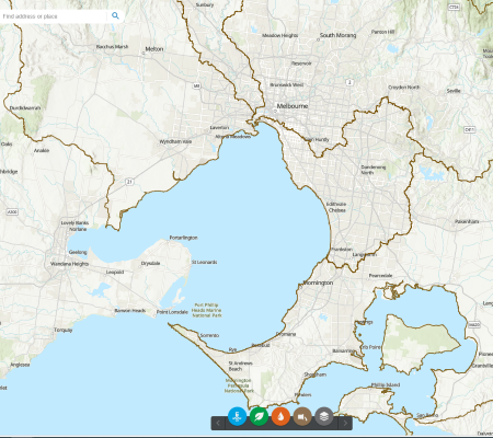 Melbourne Water asset GIS map