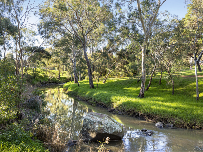 Melbourne Water location - grassed area along Merri Creek 