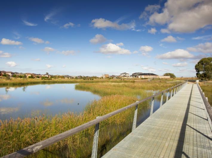 retarding basin with boardwalk