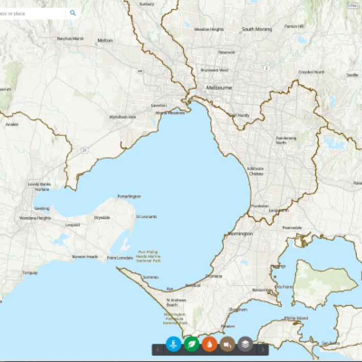 Melbourne Water asset GIS map