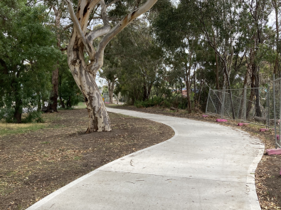 New shared path along Brosnan Crescent