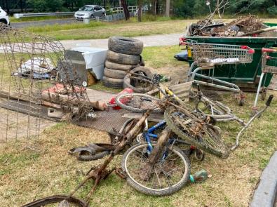 Items collected in one day from creek