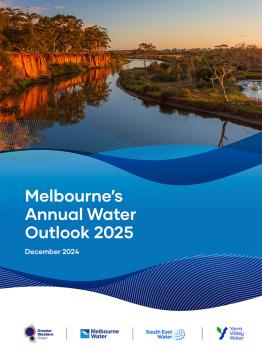 Front cover of Melbourne's Annual Water Outlook 2025